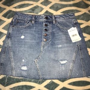 Free people denim skirt